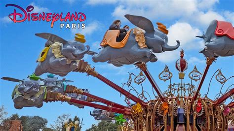 Dumbo The Flying Elephant On Ride At Disneyland Paris March 2022 4k Youtube
