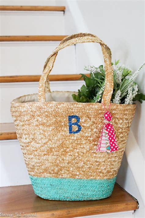 How To Paint A Straw Tote For A Trendy Summer Bag Used Cardboard
