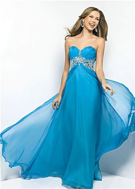 Flowy Blue Prom Dress Blush Prom 9545 Senior Prom Pinterest