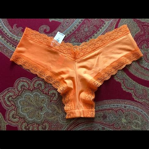 Gap Intimates And Sleepwear Gap Cheeky Panty Lace Trim Orange Smallnewtag Poshmark