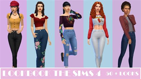 The Sims 4 Lookbook Cas 👗👒 50 Looks🎀👠 With Basegame Options 👗👒 No