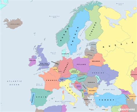 Europe Political Map Outline Printable Europe Map Outline