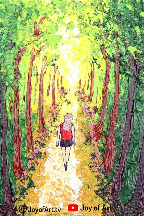 Walking In Forest Easy Acrylic Painting By Joy Of Art Painting