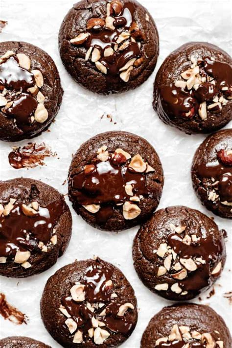 Fudgy Chocolate Hazelnut Brownie Cookies Baked Ambrosia