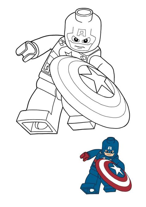 The main character is stephen rogers. Lego Captain America coloring pages | Captain america ...