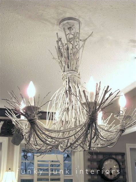 Made With Willow Branches And Grapevines This Twig Chandelier Is A