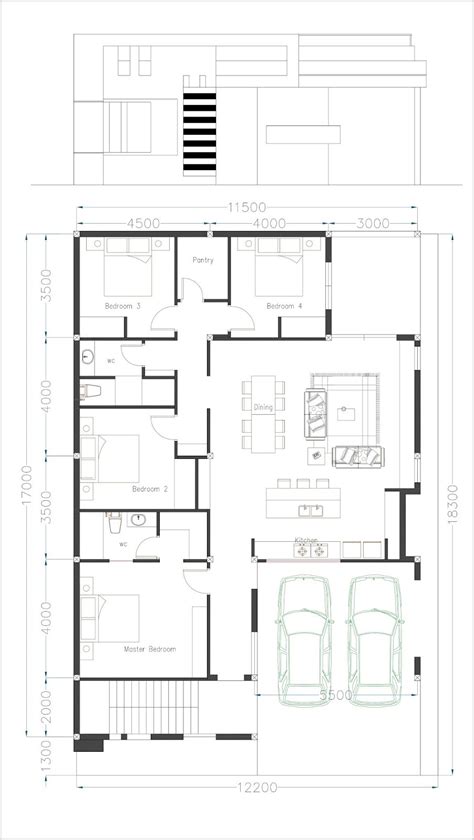 One Story House Plan 40x60 Sketchup Home Design House Plan Map