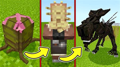 Alien Life Cycle In Minecraft Pe Xenomorph Addon Xenocraft Youtube