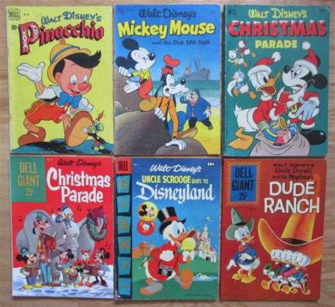 Lot Of 6 Vintage Golden Age Walt Disney Mickey Mouse