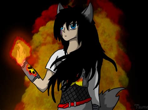 Demon Wolf Girl By Wolftsume On Deviantart