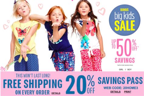 The Childrens Place Up To 50 Off Extra 20 Off Free Shipping