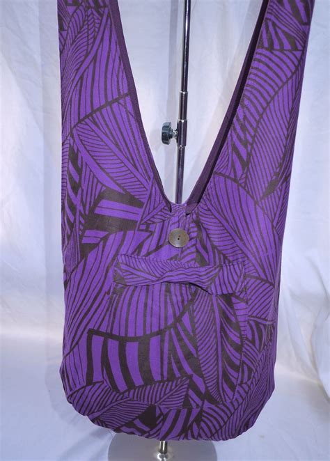 Purple Cotton Sling Bag Sling Bags Free Bag Pouches Free Pattern
