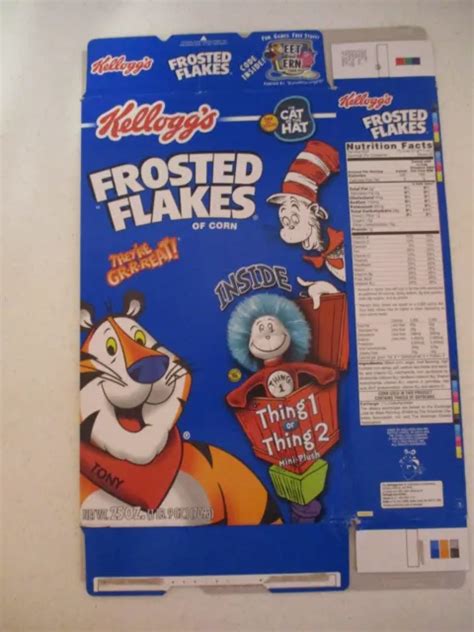Kelloggs Frosted Flakes Cereal Drseuss Cat In The Hat Thing 1 Or 2