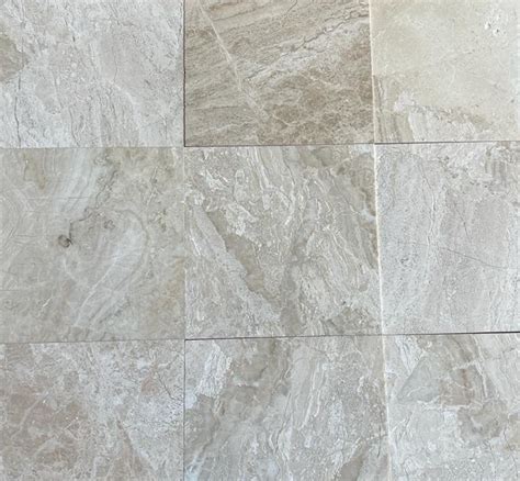 Breccia Bianco Marble Tile 8x8 Brushed — Solidshape