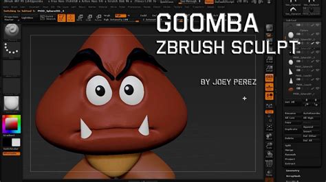 Goomba Zbrush Speed Sculpt Youtube