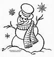 Printable Coloring Pages Christmas Snowman - Coloring Home