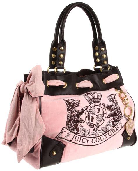 Juicy Couture Scottie Embroidery Daydreamer Tote Bag Pink Nardels