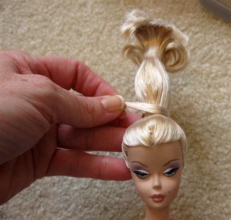 An Updo Hair Tutorial Barbie Hairstyle Barbie Hair Barbie Doll Hairstyles