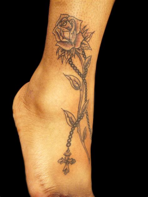 Rose And Rosary Tattoo Miguel Angel Custom Tattoo Artist