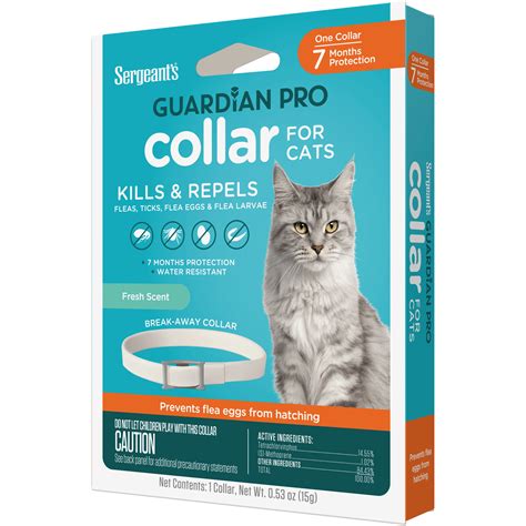 Sergeants Guardian Pro Flea And Tick Collar For Cats Fresh Scent