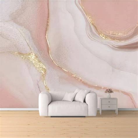 Pink Marble Effect Wallpaper Mural Ph