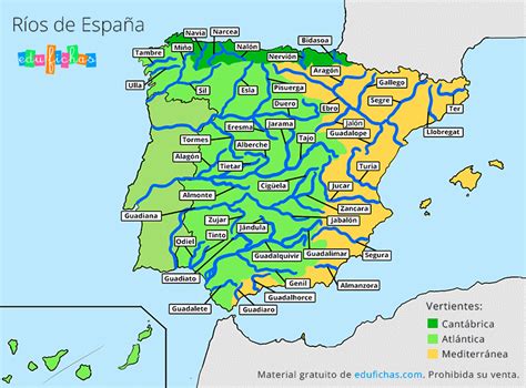 Limpiamente Tarjeta Postal En Realidad Mapa Principales Rios De España