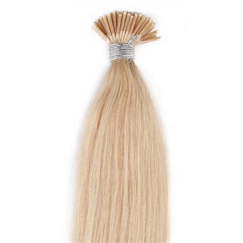 18inc 100grs100sstick I Tip Human Hair Extensions 613 Platinum Blonde Hair Extensions And Wigs
