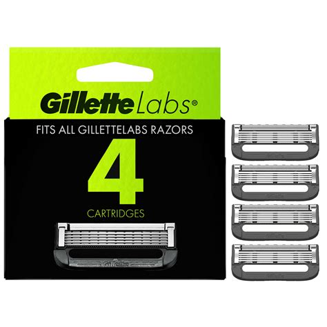 gillette labs men s razor blade refills with exfoliating bar 4 refills