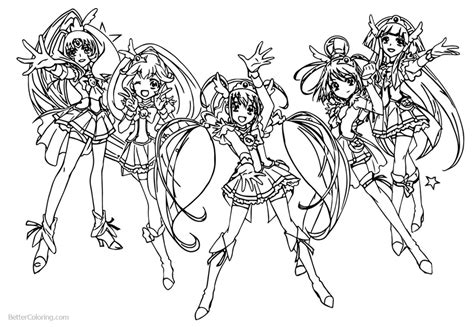 Glitter Force Characters Coloring Pages Free Printable Coloring Pages