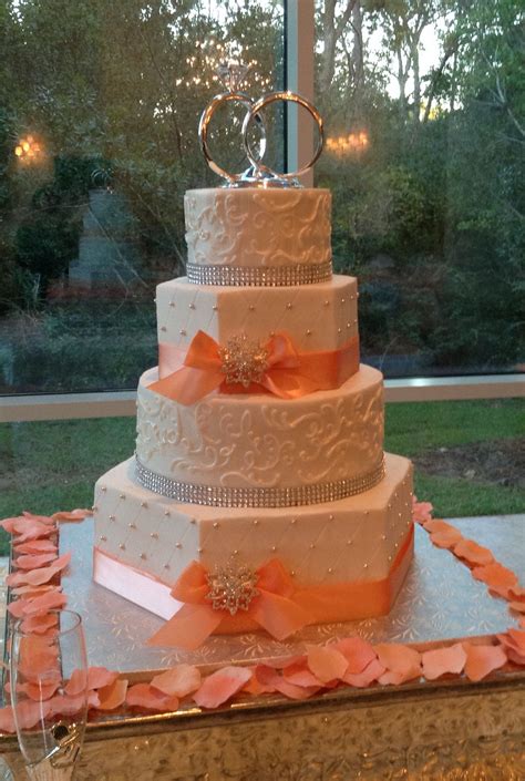 Ivory Peach Wedding Cake Tapw Wedding Cakes Pinterest Peach