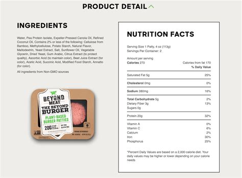 Nutritional Information For Beyond Burger Runners High Nutrition