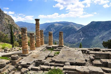 Delphi Ruins In Greece Stock Image Image Of Temple Travel 88034117