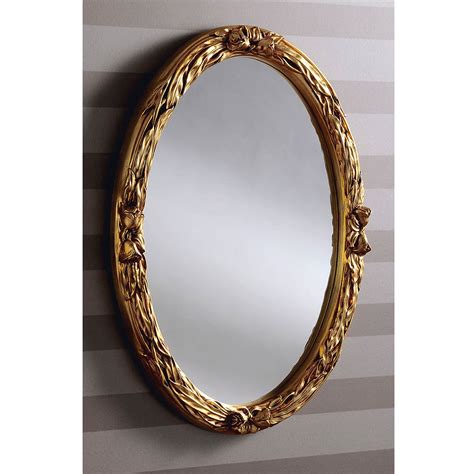 Gold Oval Ornate Mirror Contemporary Mirrors