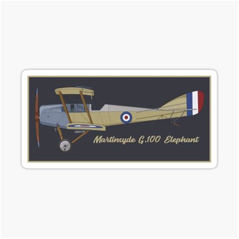 Martinsyde G100 Elephant British Ww1 Fighter Bomber Biplane Plane