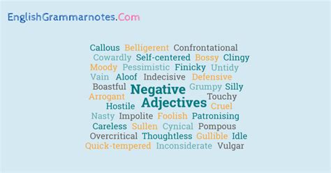 Negative Words In Grammar That You Can Use List Of Effective Negative