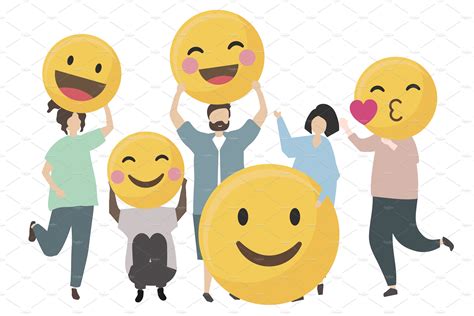 People With Happy Emotion Emoticon ~ Graphics ~ Creative Market