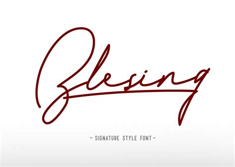 Archive of freely downloadable fonts. Blesing signature style ~ Script Fonts ~ Creative Market