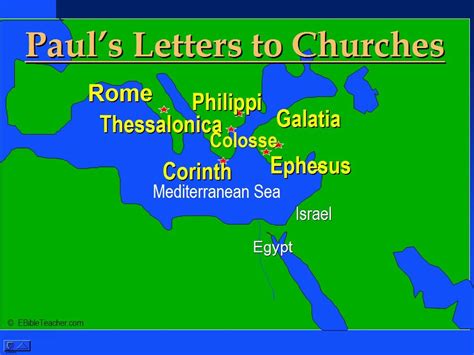 Pauls Letters To Churches With Cities Mapped Out Bible Class Bible