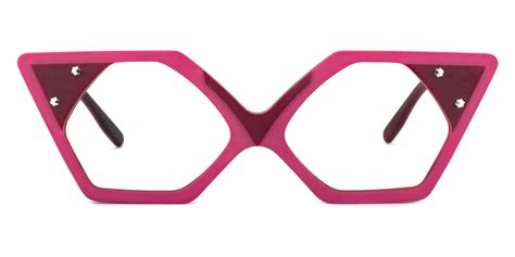 Hattie Geometric Brightpink Eyeglasses Vooglam