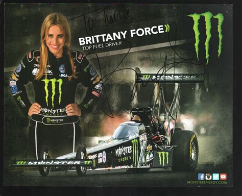 Brittany Force NHRA Autographed X Hero Card NHRA Rookie Of The Year VF