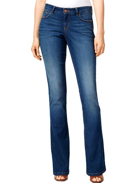 Style Co Womens Denim Low Rise Bootcut Jeans Blue Walmart Com