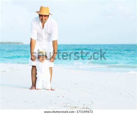 Happy Father Son Panama Hats On Stock Photo 171149672 Shutterstock