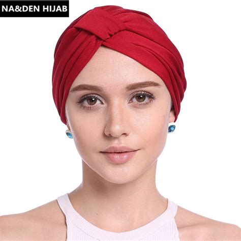 20pc Muslim Turban Women Inner Hijabs Hooded Head Wraps Solid Islamic