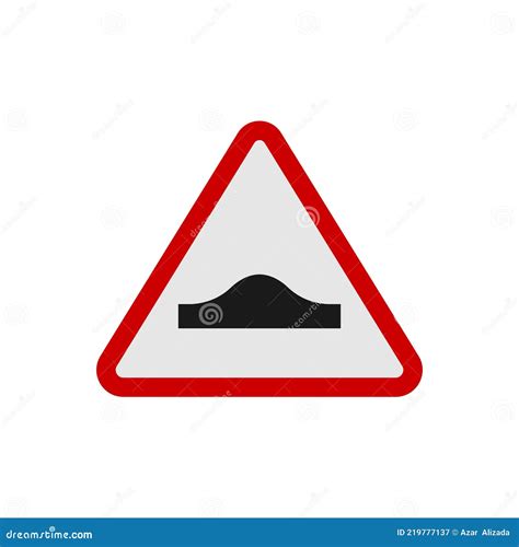 Speed Bump Warning Sign Road Bump Icon Stock Vector Illustration Of