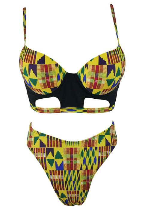 african tribal print swimsuit bikini two piece swimwear swimsuits high