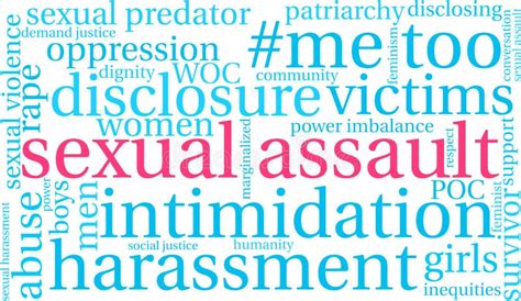 Sexual Assault Word Cloud Stock Vector Illustration Of Community