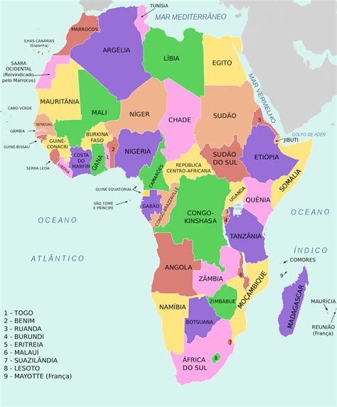 Mapa Geográfico Da África Mapa Politico Da Africa Mapa Africa Mapa