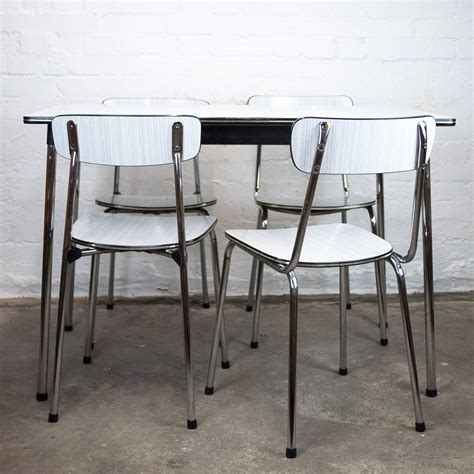 Belgium Formica Kitchen Table Four Chairs By Tavo S