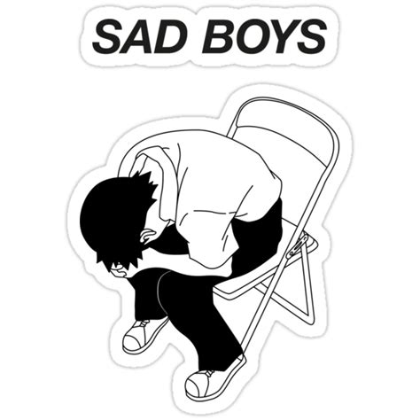 Sad Boy Stickers By Haebollago Redbubble