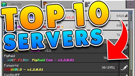 Top 10 Best Servers For Minecraft Pocket Edition Xbox